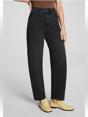 Spanx 21593R Washed Black Authentic 360 Barrel Leg Jeans Sz. XS